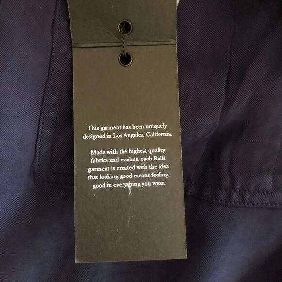 Rails NWT Rowen Military Inspired Crop Shoulder Epaulets Jacket Cobalt Blue Med - Picture 8 of 12